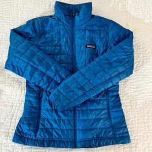 Patagonia Women's Nano Puff® Jacket, Lagom Blue, Size Medium.